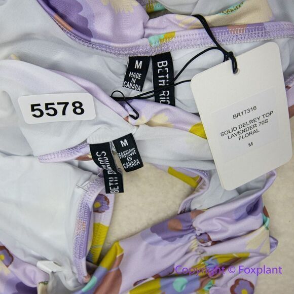 New! Set! Beth Richards Delrey Bikini Top and bottom, 70’s‎ floral bikini, M - Picture 9 of 11